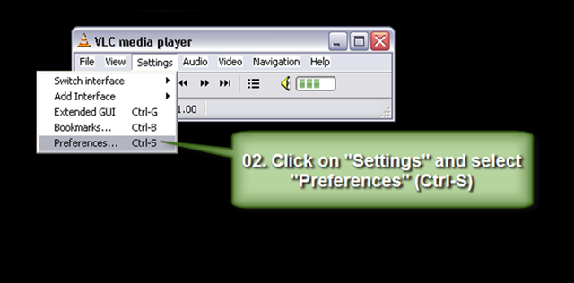 02_stop the video and  click on settings and select preferences