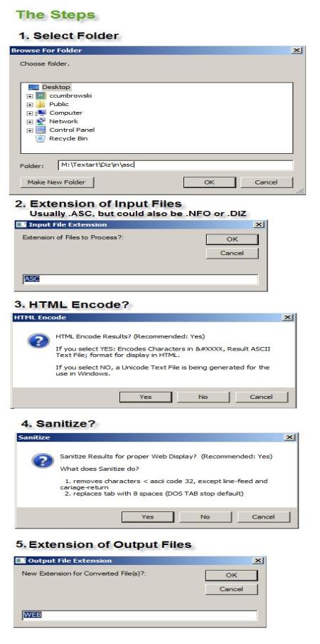 Batch-ASCII2WebOrUniCode-Steps