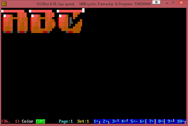 Launch in TheDraw (DOSBOX)