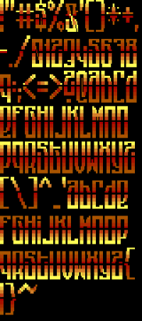 TheDraw Font Armageddon Red (Gold)