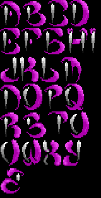TheDraw Font BLADE