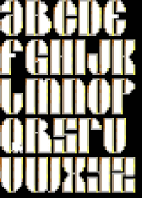 TheDraw Font BLKSUN2
