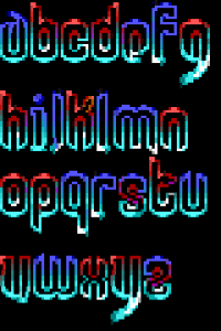 TheDraw Font CYBERIA1