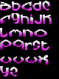 TheDraw Font CYBERIA2