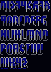 TheDraw Font NGTHSHDE