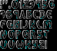 TheDraw Font OUTLINEX