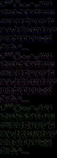 TheDraw Font ROYSACOS