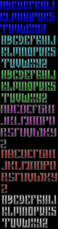 TheDraw Font VISIONX