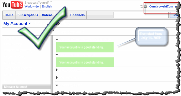 YouTubeCumbrowskiComAccStatus20090714