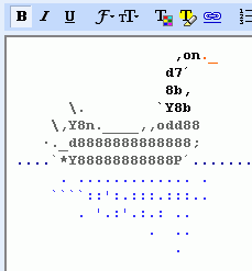 Colored ASCII art in Gmail