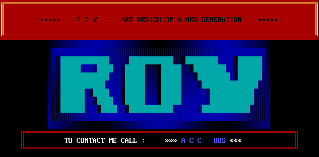 ASCII Art and ANSI Art by Roy/SAC - Text Art in General and VGA Pixel Art